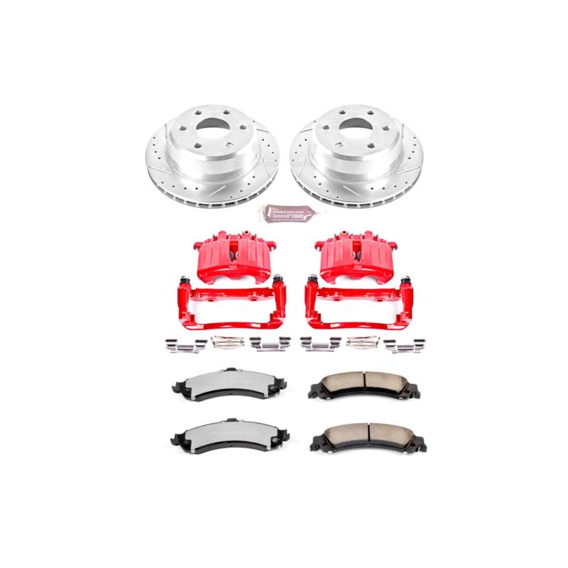 Power Stop 02-06 Cadillac Escalade Rear Z36 Truck & Tow Brake Kit w/Calipers PowerStop