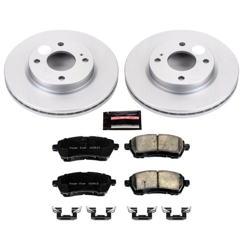 Power Stop 11-19 Ford Fiesta Front Z17 Evolution Geomet Coated Brake Kit PowerStop