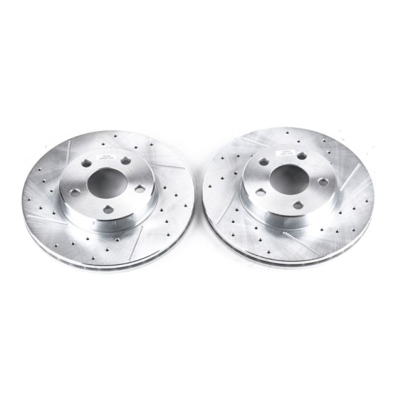 Power Stop 90-98 Buick Skylark Front Evolution Drilled & Slotted Rotors - Pair PowerStop