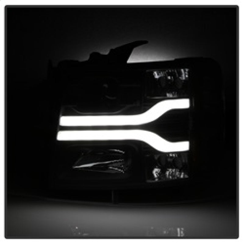 Spyder Chevy Silverado 1500 07-13 Version 3 Projector Headlights - Black PRO-YD-CS07V3-LBDRL-BK SPYDER
