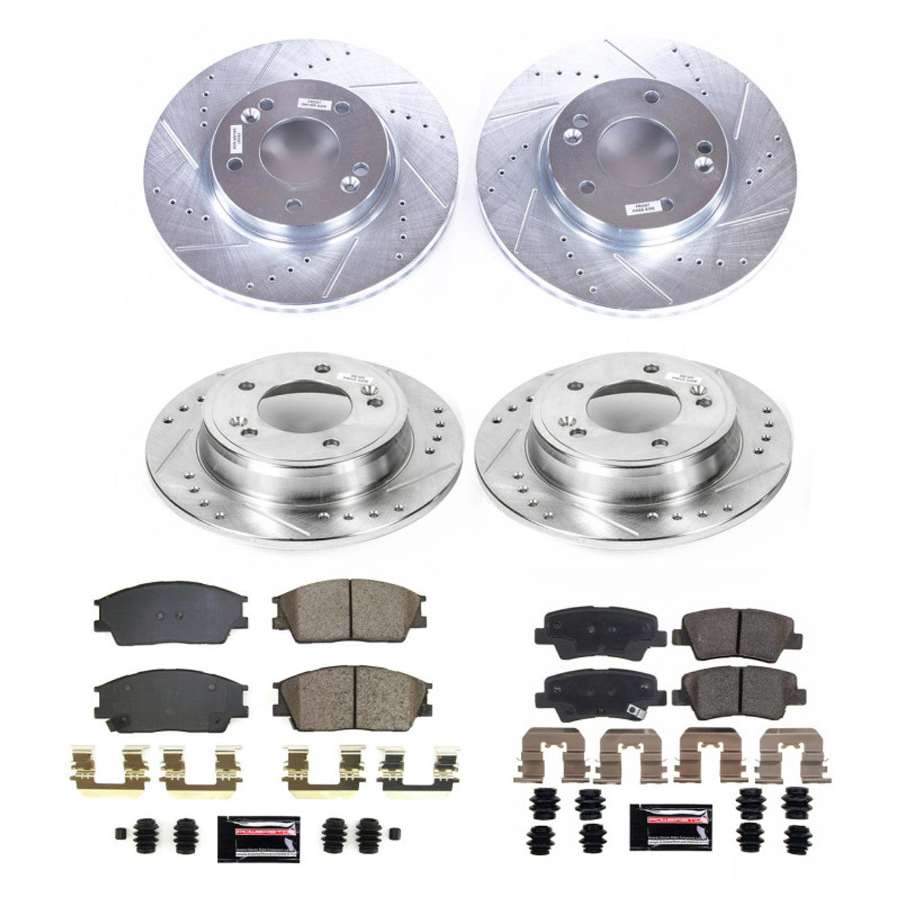 Power Stop 20-22 Hyundai Venue Front and Rear Z23 Evolution Brake Kit