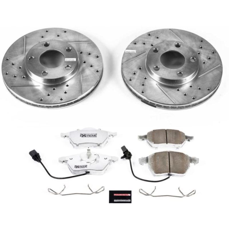 Power Stop 1998 Volkswagen Passat Front Z26 Street Warrior Brake Kit PowerStop