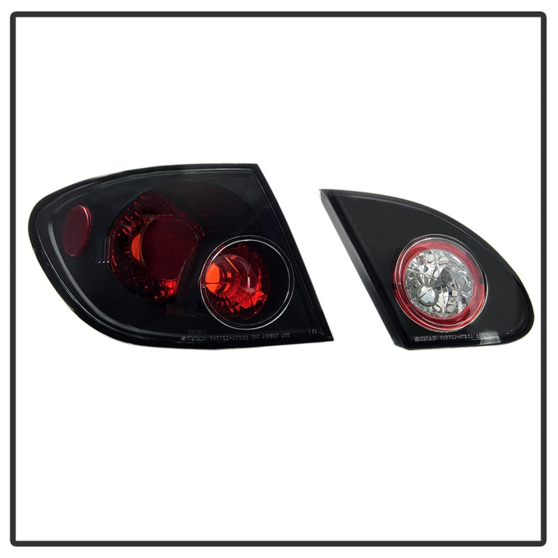 Spyder Toyota Corolla 03-08 Euro Style Tail Lights Black ALT-YD-TC03-BK SPYDER
