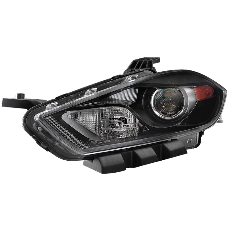 xTune Dodge Dart 13-15 Driver Side Projector Headlight - OEM Left - Black HD-JH-DDART13-H-OE-L SPYDER