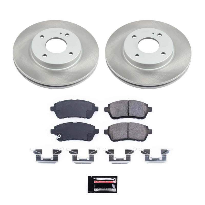 Power Stop 11-19 Ford Fiesta Front Semi-Coated Rotor Kit PowerStop