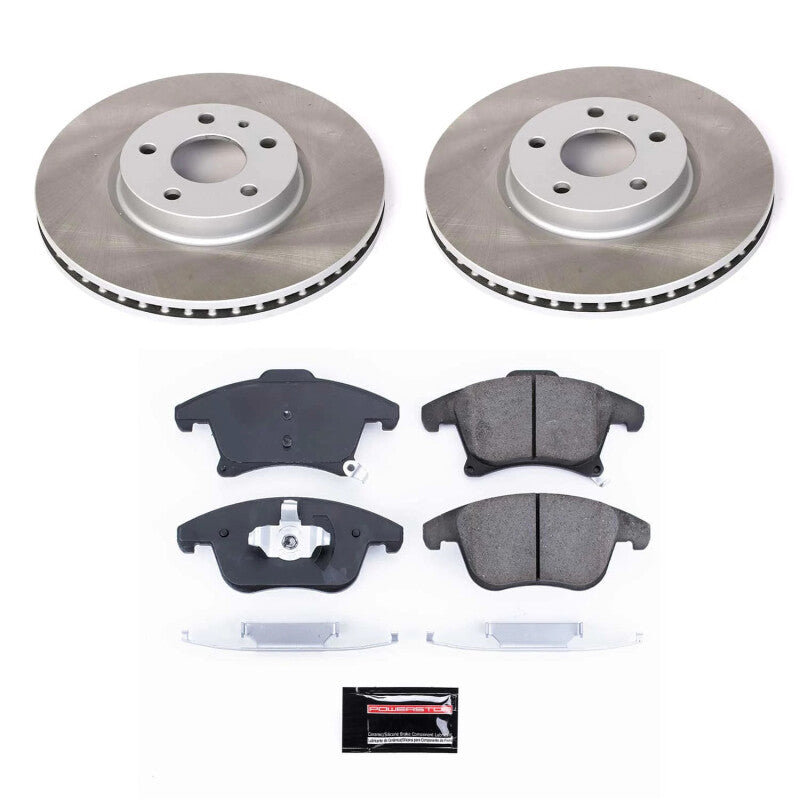 Power Stop 13-16 Lincoln MKZ Front Semi-Coated Rotor Kit PowerStop