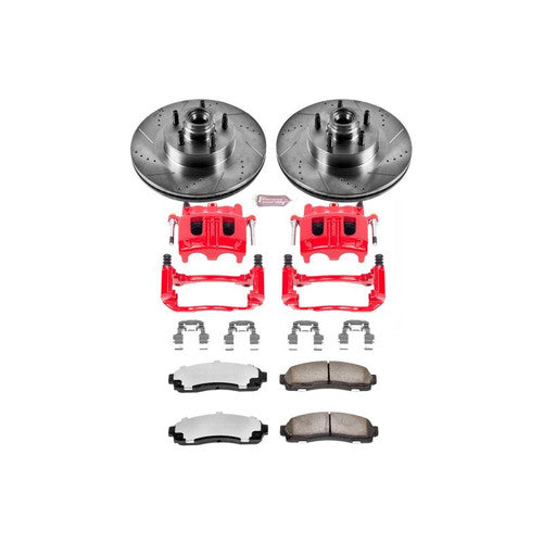 Power Stop 01-02 Ford Explorer Sport Front & Rear Z17 Evolution Geomet Coated Brake Kit