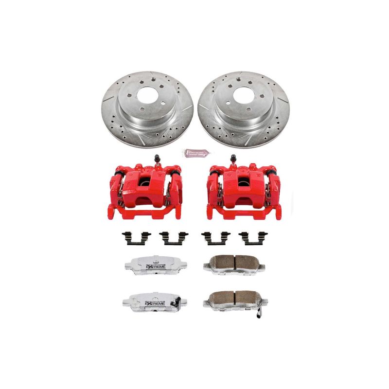 Power Stop 09-14 Nissan Maxima Rear Z26 Street Warrior Brake Kit w/Calipers PowerStop