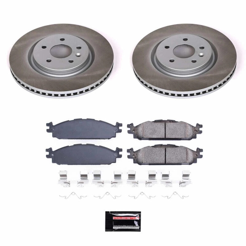 Power Stop 11-19 Lincoln MKT Front Semi-Coated Rotor Kit PowerStop