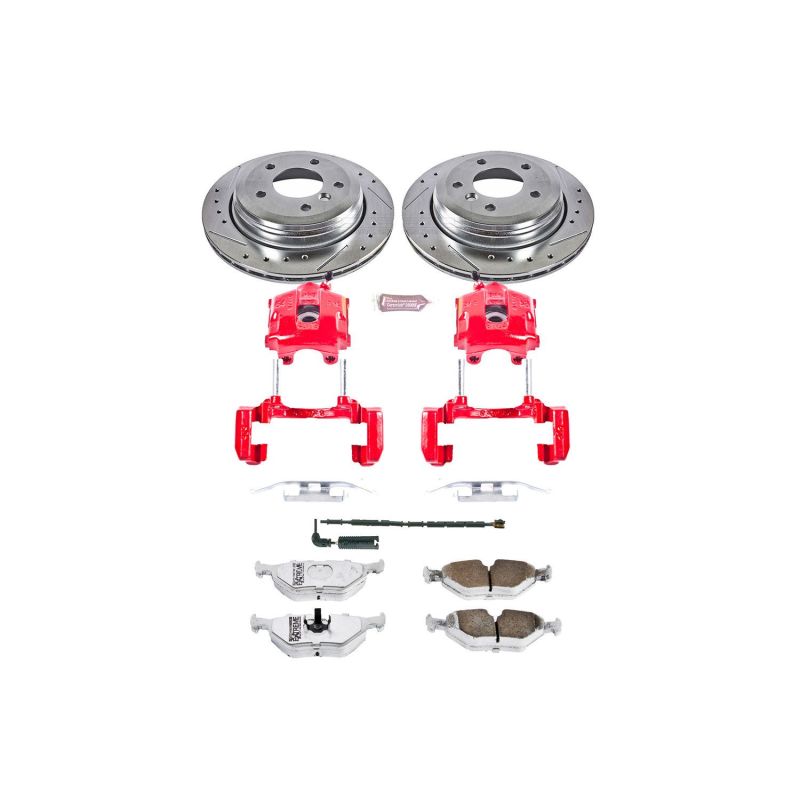 Power Stop 01-05 BMW 325xi Rear Z26 Street Warrior Brake Kit w/Calipers PowerStop