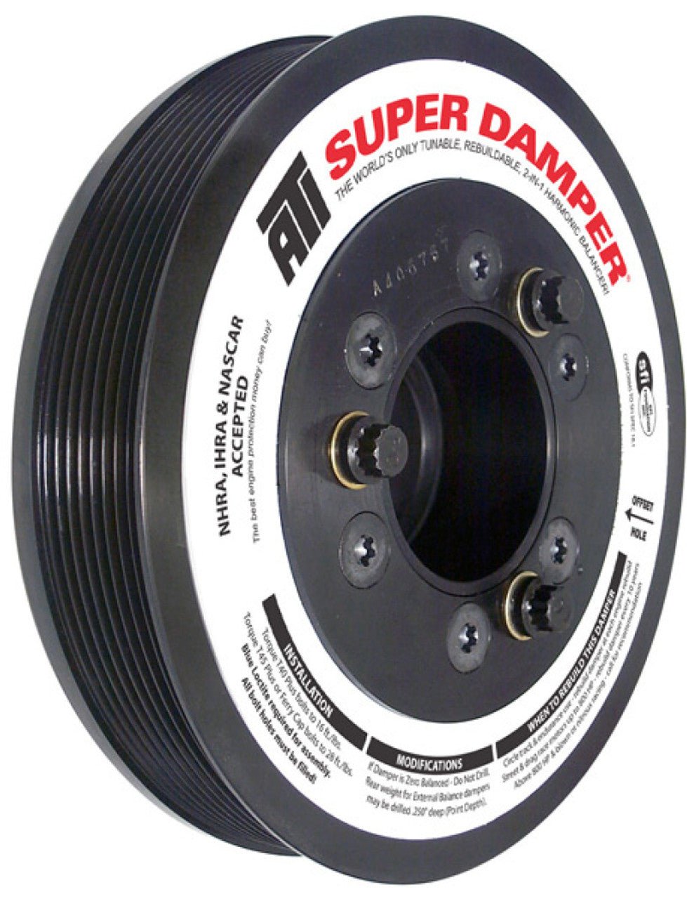 ATI Shell - Out - 7.95 - Steel - 8 Grv Chevy 6 Bolt - 03-07 Ford 6.0L Powerstroke Ext Bal 3 Ring ATI916393