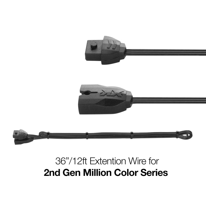 XKGlow 2nd Gen 12ft Extension Wire for Million Color Series - Part XK-3P-WIRE-12FT