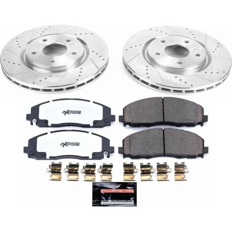 Power Stop 17-19 Chrysler Pacifica Front & Rear Z17 Evolution Geomet Coated Brake Kit