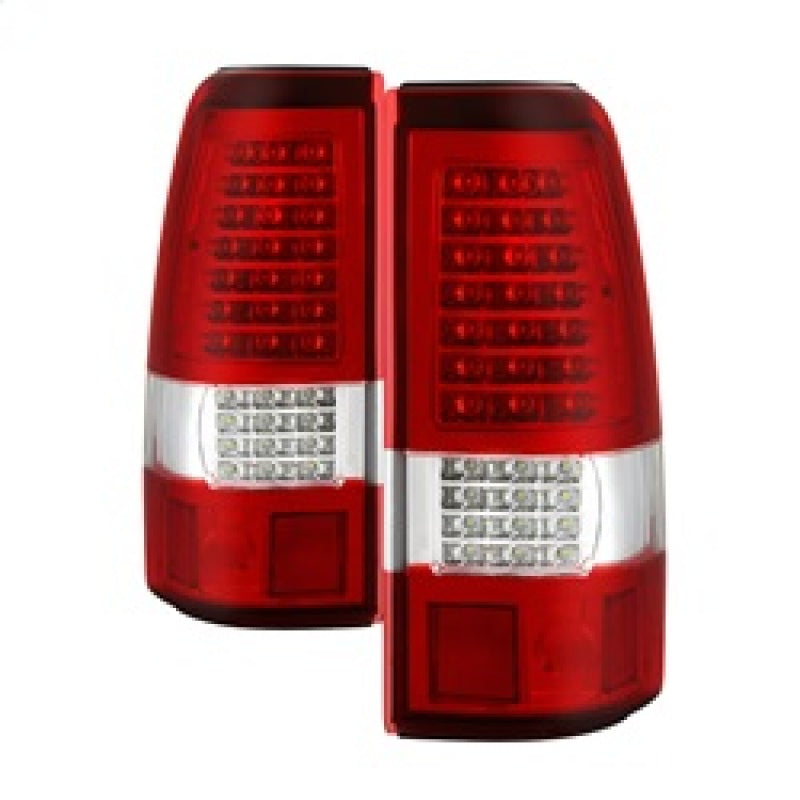 xTune 03-06 Chevrolet Silverado 1500/2500HD LED Tail Lights - Red Clear (ALT-JH-CSIL03-CS-RC) SPYDER