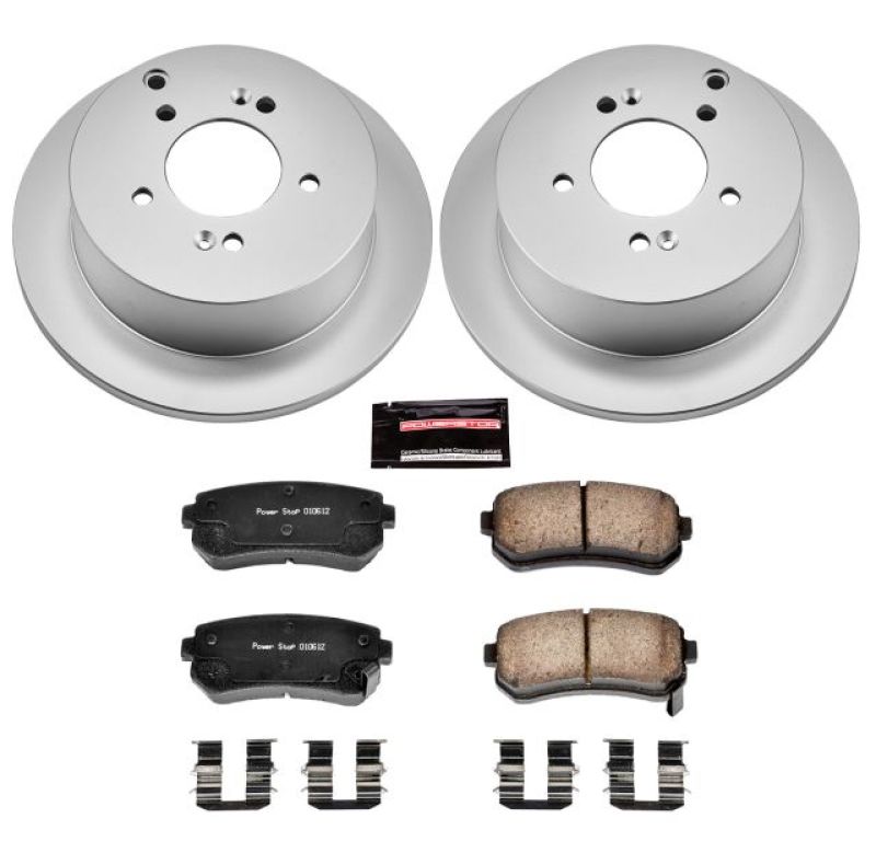 Power Stop 10-15 Hyundai Tucson Rear Z17 Evolution Geomet Coated Brake Kit PowerStop