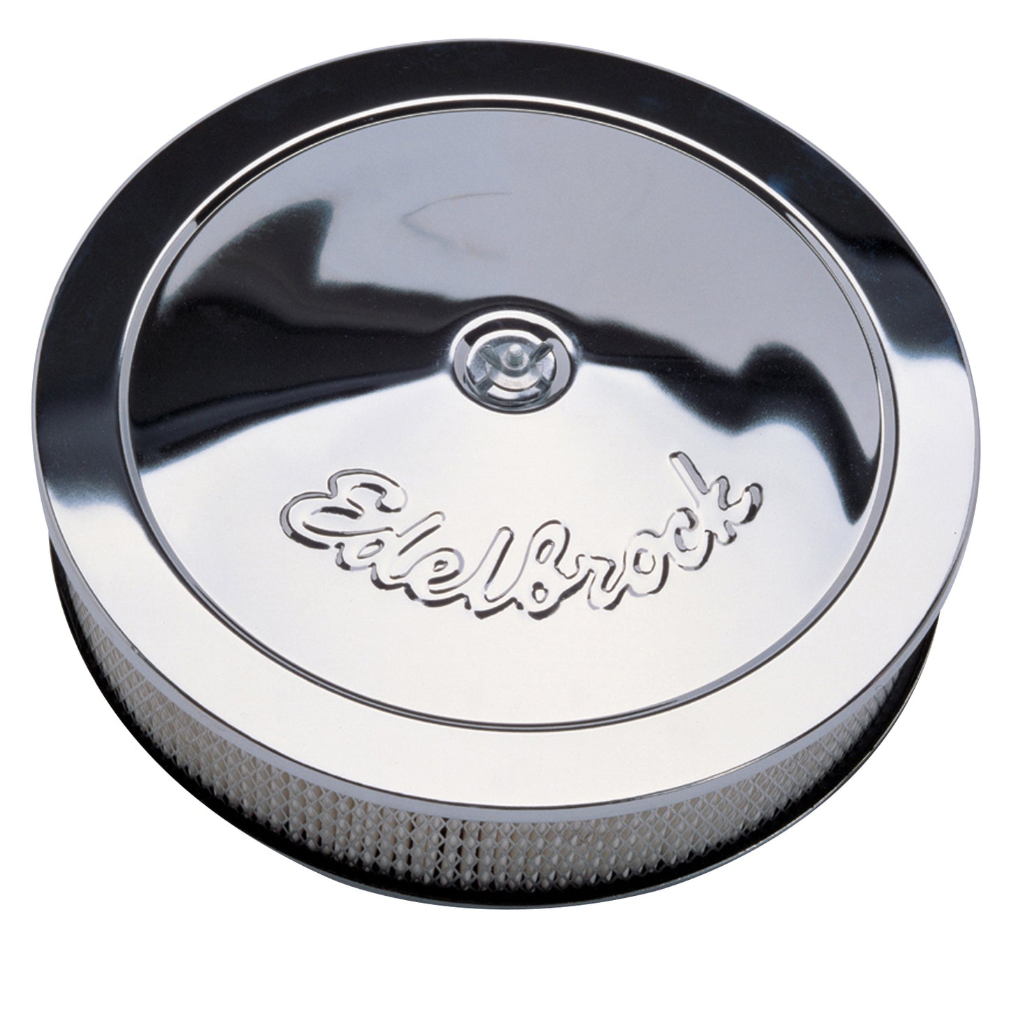 Edelbrock 1207 Pro-Flo chrome 14 inch round air cleaner with 3 inch paper filter
