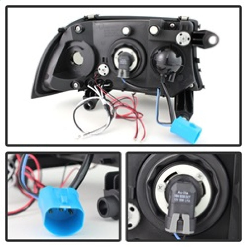 Spyder Dodge Dakota 97-04/Durango 98-03 1PC Projector Headlights LED Halo LED Blk PRO-YD-DDAK97-BK SPYDER