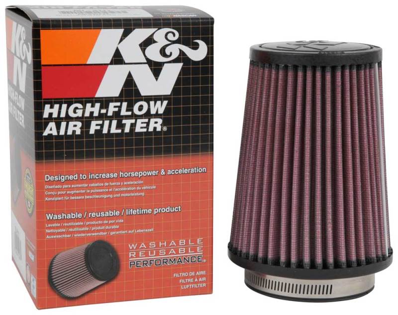K&N Filter Universal Rubber Filter 3  Flange 4 1/2 Base inch 3 1/2 inch Top 5 3/4 inch Height K&N Engineering