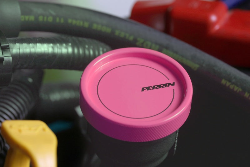 Perrin 02-21 Subaru WRX / 2022 BRZ & GR86 / 04-21 STI / 00-18 Forester XT Oil Fill Cap - Hyper Pink Perrin Performance