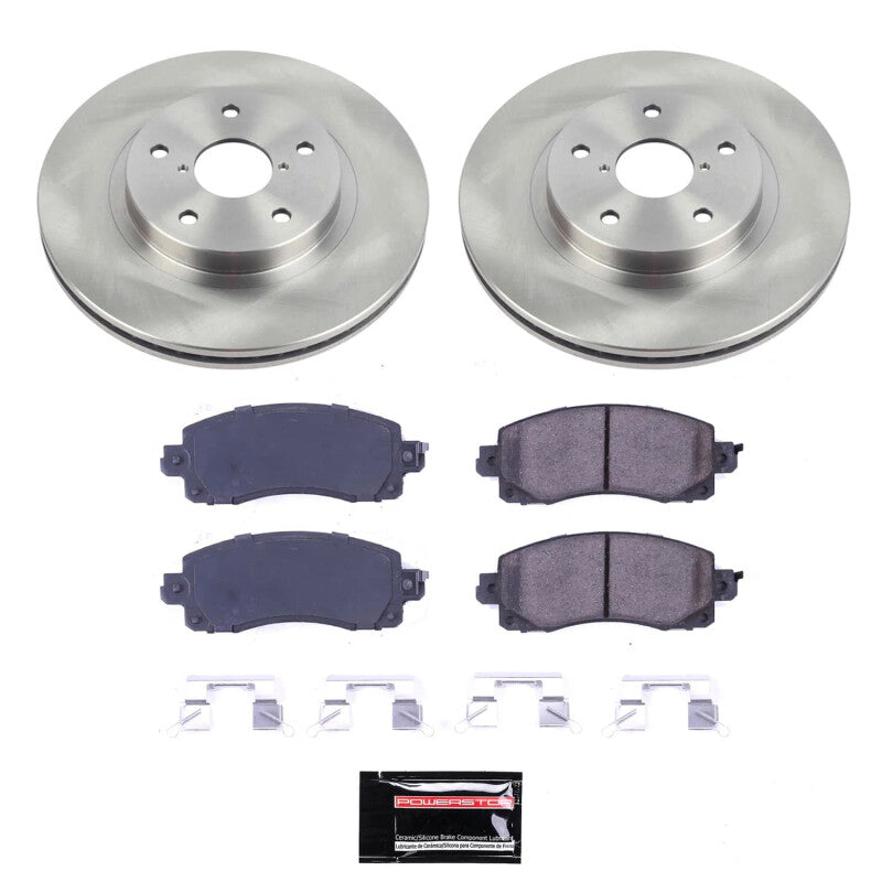 Power Stop 19-22 Subaru Forester Front Semi-Coated Rotor Kit PowerStop