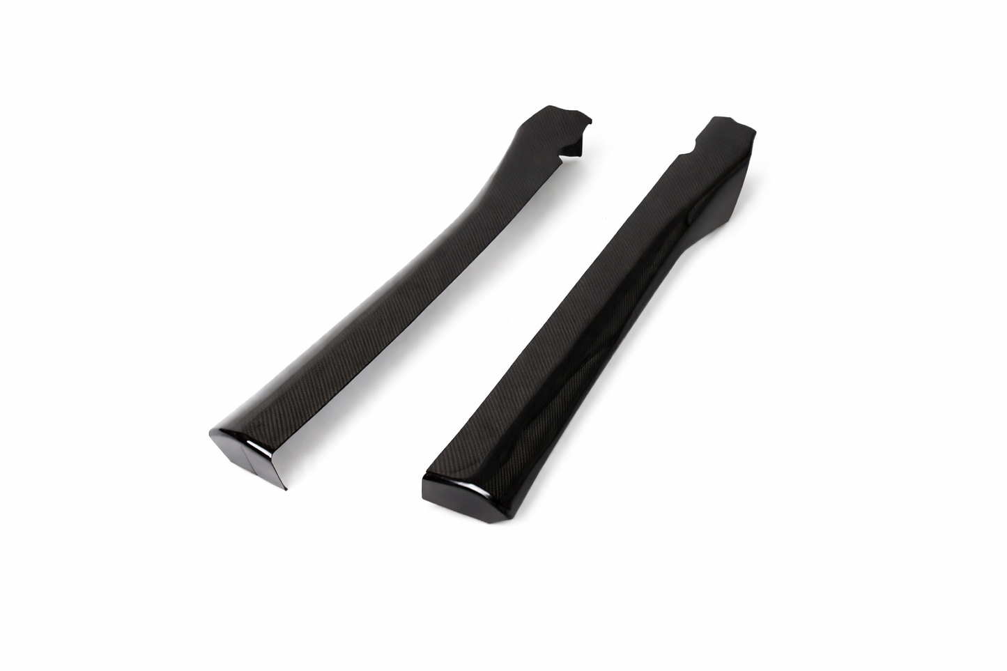 Revel GT dry carbon front door trim covers for 2012-2019 Tesla Model 3 with gloss UV coated finish - 1TR4GT1BX03