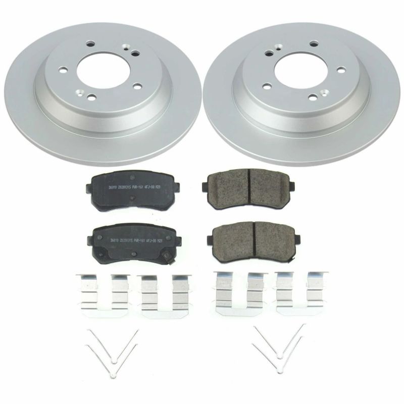 Power Stop 18-20 Hyundai Kona Rear Z17 Evolution Geomet Coated Brake Kit PowerStop