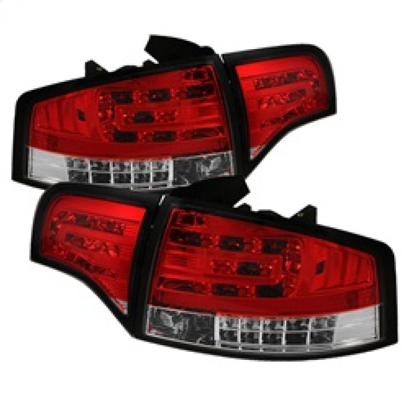 Spyder Audi A4 4Dr 06-08 LED Tail Lights Red Clear ALT-YD-AA406-G2-LED-RC SPYDER