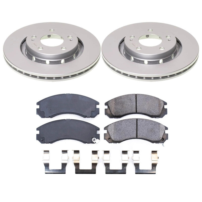 Power Stop 05-06 Mitsubishi Outlander Front Z17 Coated Brake Kit PowerStop
