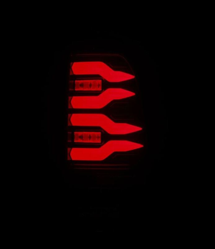 AlphaRex 658003 97-03 Ford F150 / 99-16 Ford F250/F350/F450/F550 LUXX-Series LED Tail Lights - Black/Red