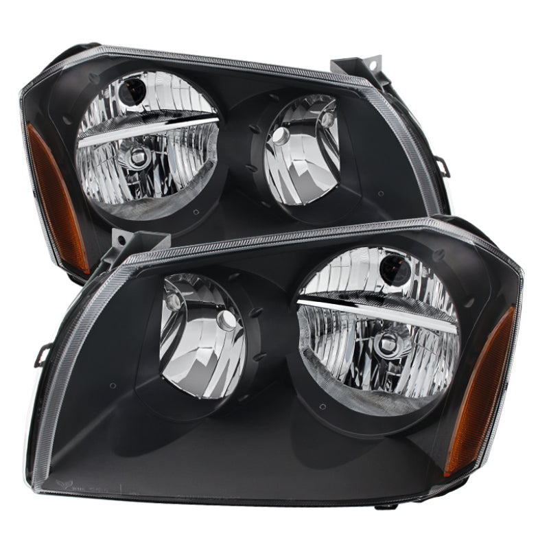 Xtune Dodge Magnum 05-07 Crystal Headlights Black HD-JH-DMAG05-AM-BK SPYDER