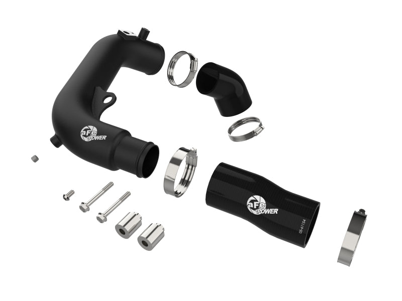 aFe BladeRunner 2-1/2 IN Aluminum Hot Charge Pipe Black - 46-20778-B