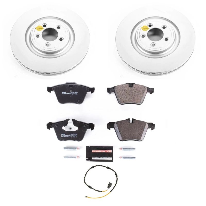 Power Stop 2018 Jaguar XJ Front Euro-Stop Brake Kit PowerStop