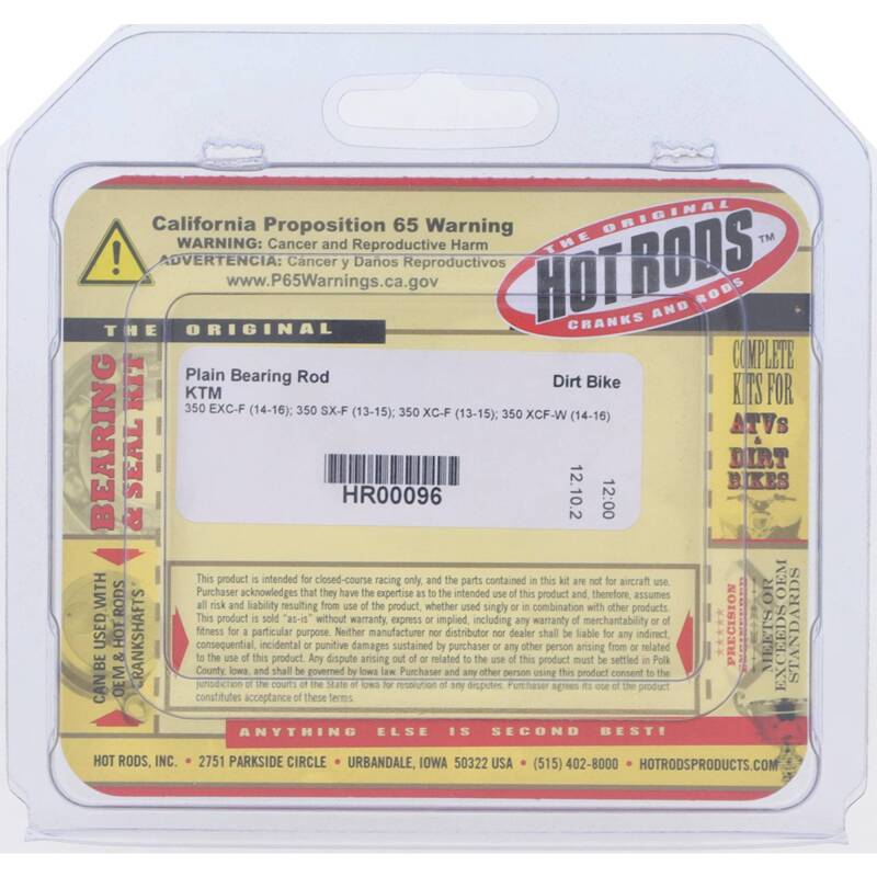 Hot Rods Plain Bearing Rod for 2014-2016 KTM 350 EXC-F & More - HR00096
