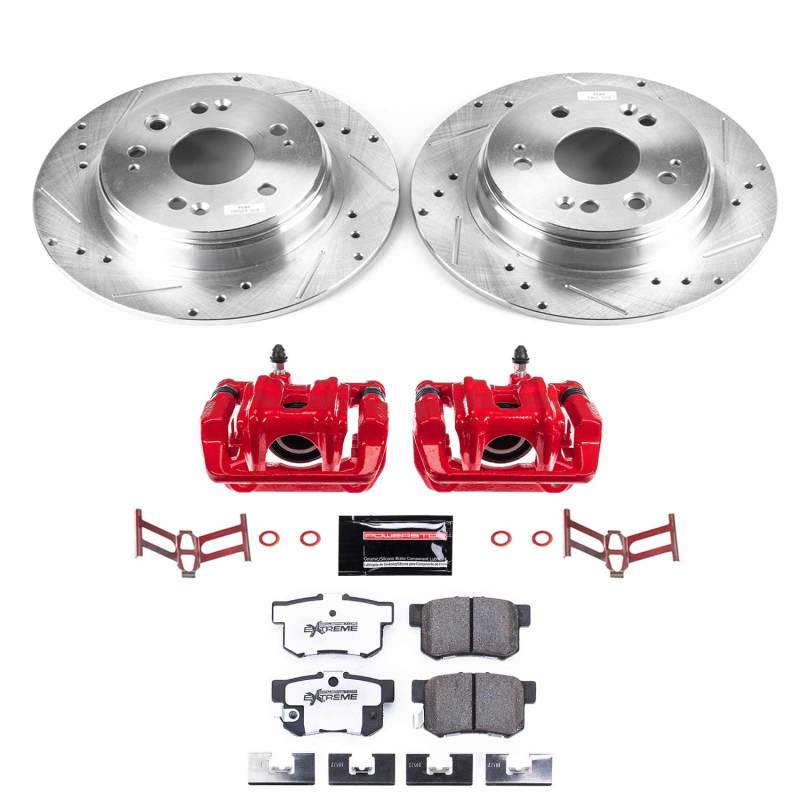 Power Stop 02-04 Honda CR-V Rear Z26 Street Warrior Brake Kit w/Calipers PowerStop