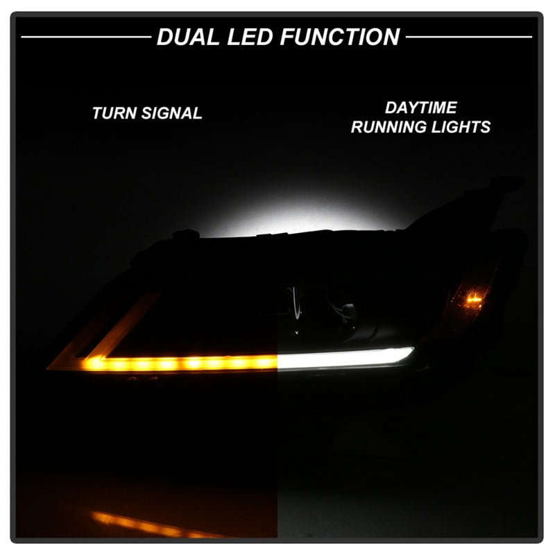 xTune 14-18 Chevy Impala (Excl Limited) DRL Halogen Proj Headlights - Blk (PRO-JH-CIM15-LB-BK) SPYDER