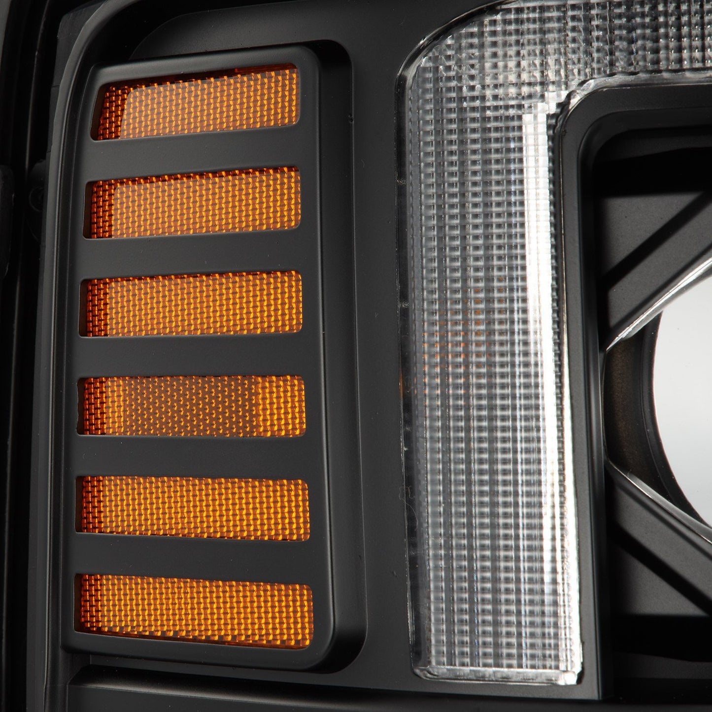 AlphaRex 880312 08-10 Ford Super Duty/Excursion LUXX-Series LED Projector Headlights Black - 880312