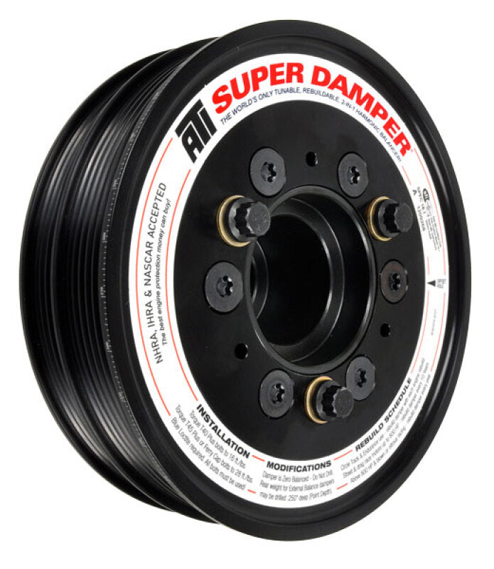 ATI Damper - 6.78In - AL - 6 Grv - 2011+ Ford Coyote 5.0 Mustang w/o AC - 4 Ring (OEM / 31T 8mm HTD) ATI918057