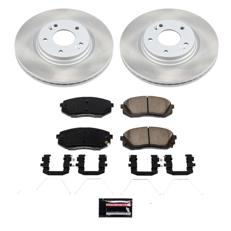 Power Stop 17-19 Kia Soul Front Semi-Coated Rotor Kit PowerStop