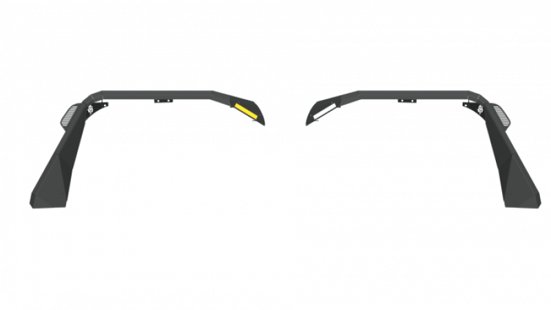 Road Armor 18-21 Jeep Wrangler JL Stealth Wide Front Fender Flare Body Armor w/LED DRL - Tex Blk Road Armor