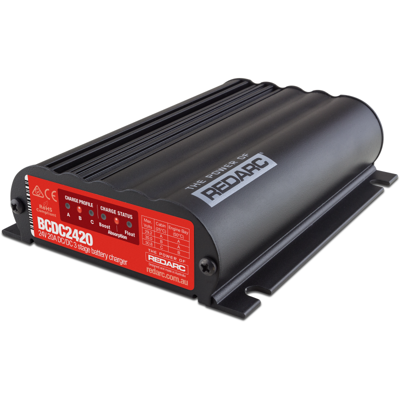 REDARC DC/DC 3-Stage In-Vehicle Battery Charger - 24V 20A REDARC
