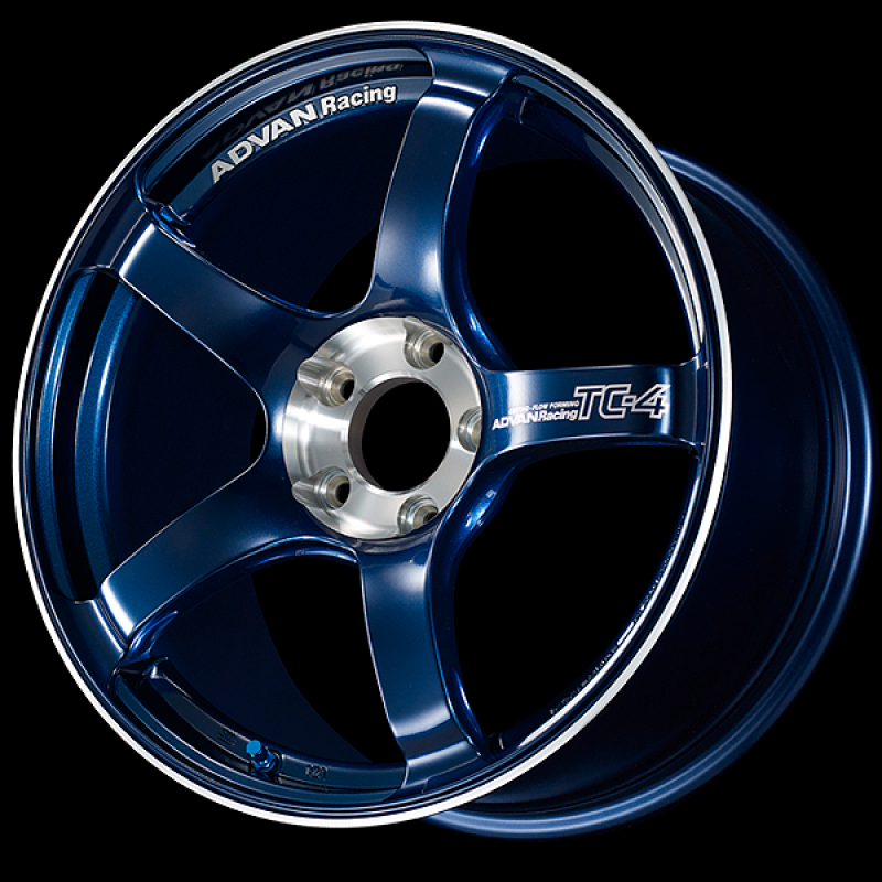 ADVAN Racing TC-4 SE 17x8 +45 5x100 Wheel - Indigo Blue & Diamond Cut - YADS7G45DEF
