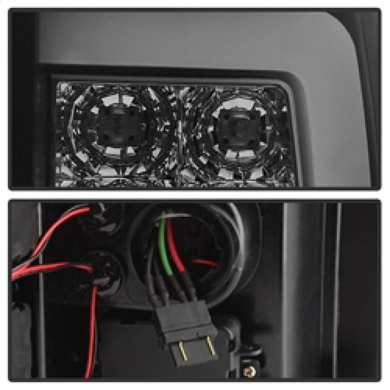 Spyder 07-13 Silverado (Will Not Work w/2010 921 Bulb)V3 Tail Lights Blk Smk ALT-YD-CS07V3-LBLED-BSM SPYDER