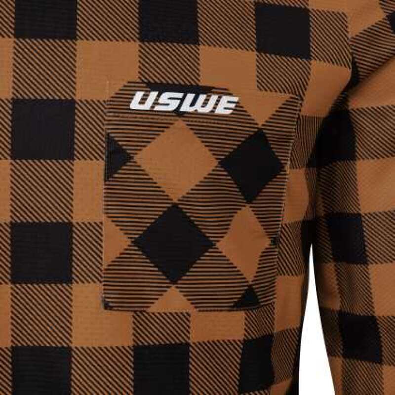 USWE Flannel Long Sleeve Lightweight Off-Road Jersey Bronze - Small