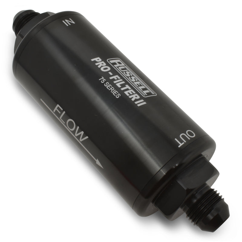 Russell 75 Series Pro-Filter 2 -10 AN Male In/Out 100 Micron - 751010