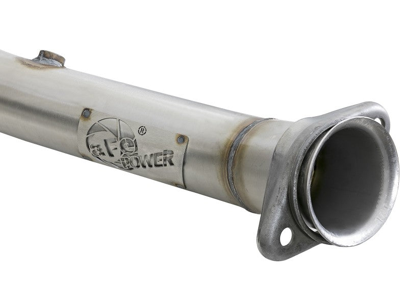 aFe POWER 14-18 Chevrolet Corvette C7 & Z06 Twisted Steel 3in 304 Stainless Steel Mid Pipe w/ Cat aFe