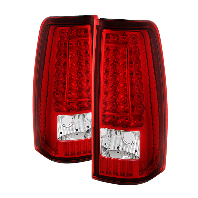 Xtune Chevy Silverado 1500/2500/3500 99-02 Version 2 LED Tail Lights Red Clear ALT-ON-CS99-G2-LED-RC SPYDER