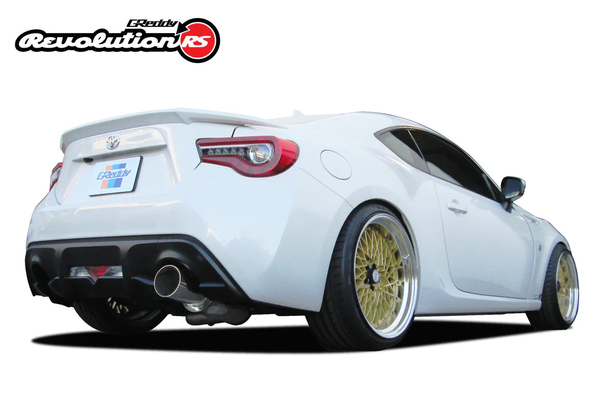 GReddy Revolution RS cat back exhaust Toyota 86 Subaru BRZ 2017-2020 76mm pipe 115mm tip 10118107