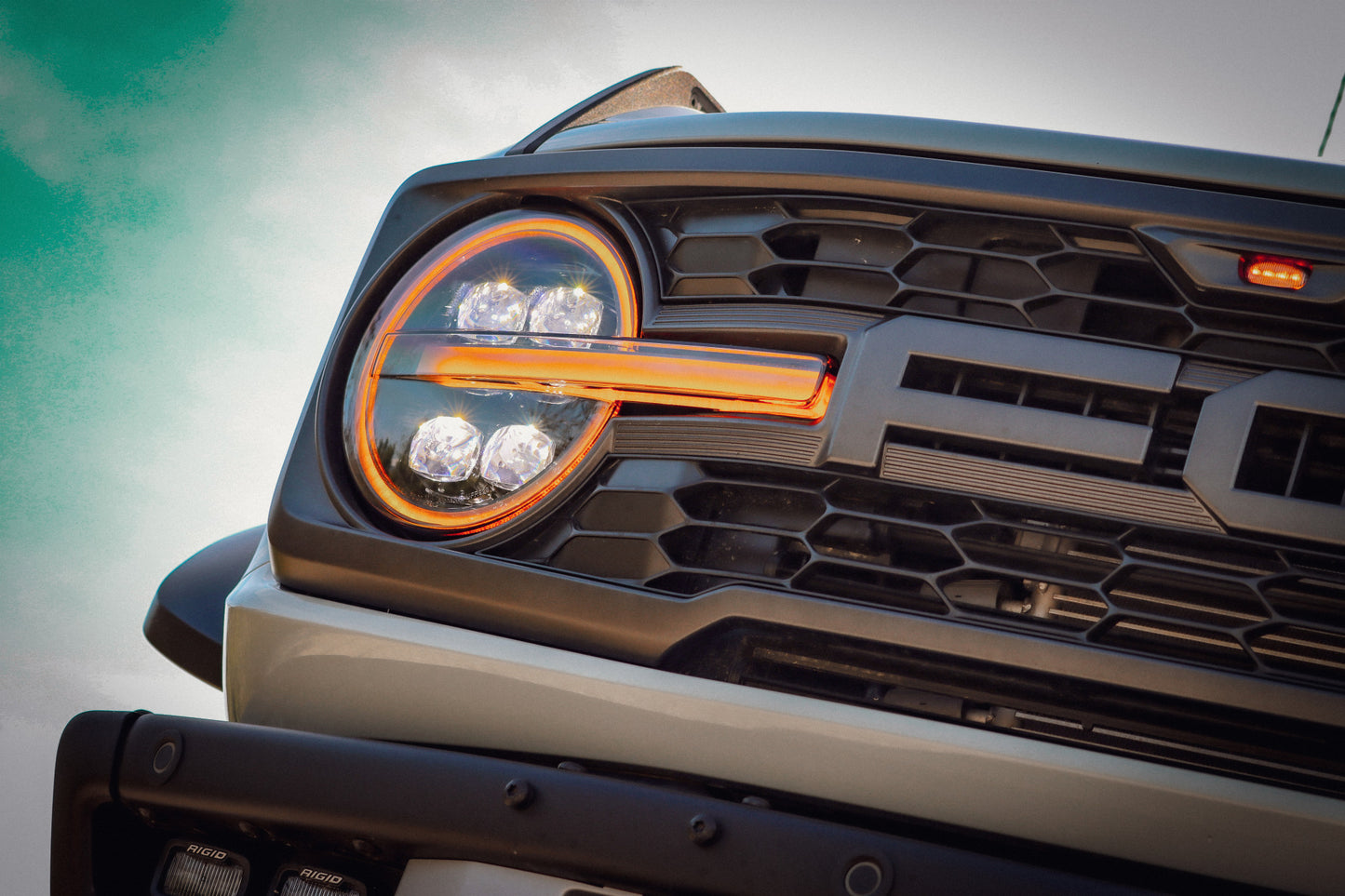 AlphaRex 21-23 Ford Bronco /22-23 Ford Bronco Raptor NOVA-Series LED Projector Headlights Alpha-black - 880259 AlphaRex