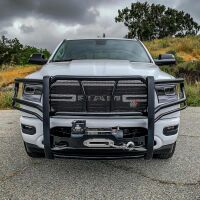 Westin HDX 1-Piece Winch Mount Grille Guard Black - 57-93975