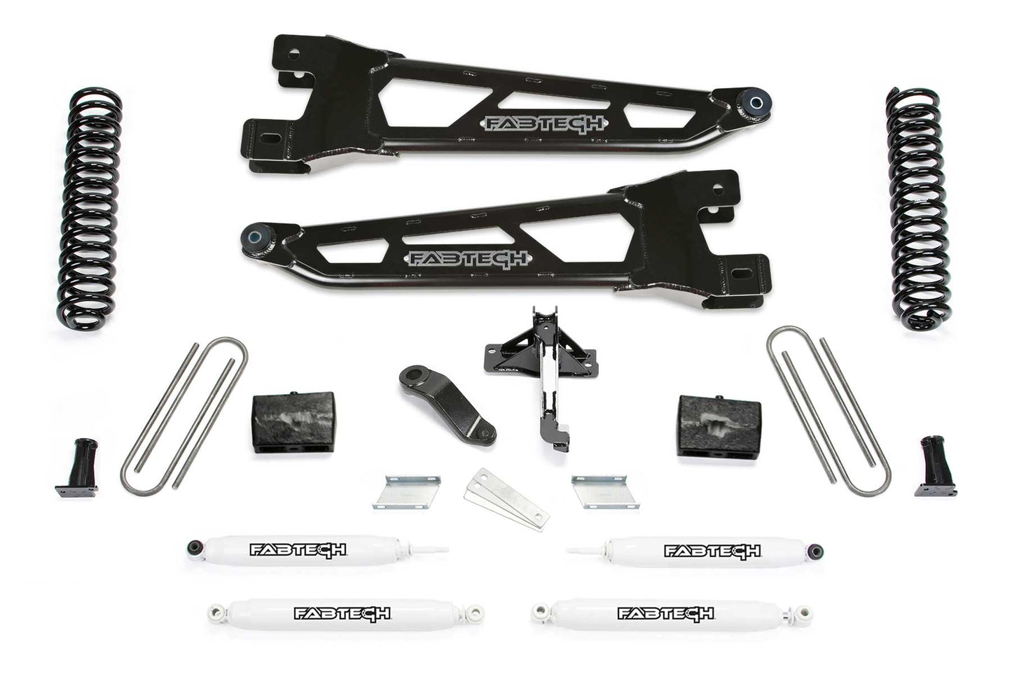 Fabtech 23-24 Ford F450/F550 4WD 6in Radius Arm Lift Kit w/ Performance Shocks